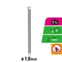 Ressort traction acier galvanisé 17kg 1.8 lot de 200, STANDERS