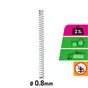 Ressort compression acier galvanisé 4kg 0.8x60, STANDERS x6