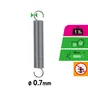 Ressort traction acier galvanisé 1kg 0.7lot de 45, STANDERS lot de 4