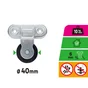Poulie charnière pour corde diamètre 6mm, STANDERS
