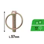Goupille clip acier zingué diamètre du fil 9.5mm, STANDERS