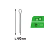 Goupille fendue acier zingué 2.4x40, STANDERS lot de 10