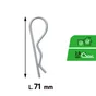 Goupille beta acier zingué 3x70mm, STANDERS lot de 2