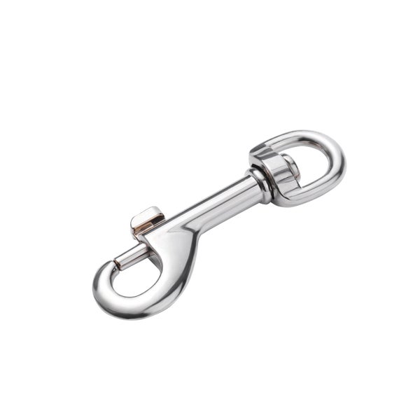 Mousqueton à pompe + touret acier nickelé 11x66 25kg, STANDERS