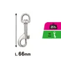 Mousqueton à pompe + touret acier nickelé 11x66 25kg, STANDERS