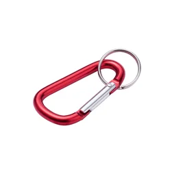 Mousqueton + anneau aluminium rouge 6mm 12kg, STANDERS