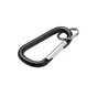 Mousqueton + anneau aluminium noir 7mm 12kg, STANDERS