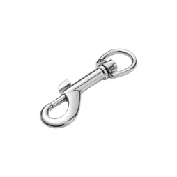 Mousqueton à pompe + touret acier nickelé 13x74 25kg, STANDERS