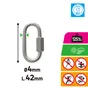 Maillon rapide inox a2 4x42 125kg, STANDERS