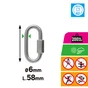 Maillon rapide inox a2 6x58 200kg, STANDERS
