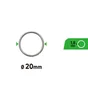 Anneau brisé acier nickelé 20mm, STANDERS lot de 4