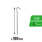 Sardines acier zingué diamètre 5 x longueur 180mm, STANDERS lot de 10