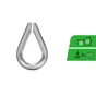 Cosse-coeur acier zingue pour câble de 12mm, STANDERS