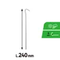 Sardines acier zingué diamètre 5 x longueur 240mm, STANDERS x6