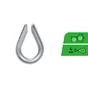 Cosse-coeur acier zingue pour câble de 4mm, STANDERS lot de 2