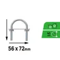 Bride de fixation ronde acier zingué pour tube 40mm, STANDERS