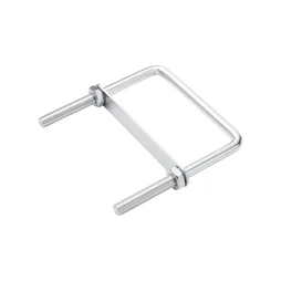 Bride de fixation carrée acier zingué pour tube 100mm, STANDERS