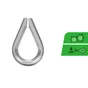 Cosse-coeur acier zingue pour câble de 6mm, STANDERS lot de 2