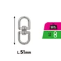 Touret double oeil zamak nickelé 50kg 4x13mm, STANDERS