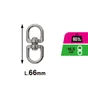 Touret double oeil zamak nickelé 60kg 5.5x18.5mm, STANDERS