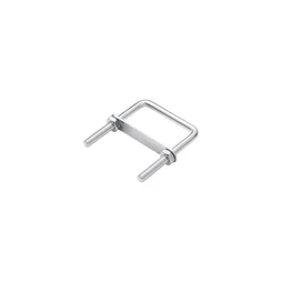 Bride de fixation carrée acier zingué pour tube 60mm, STANDERS