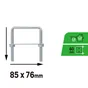 Bride de fixation carrée acier zingué pour tube 60mm, STANDERS