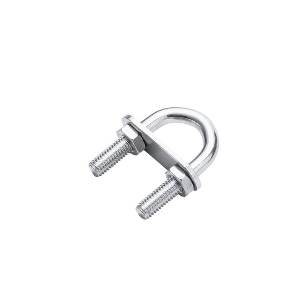 Bride de fixation ronde acier zingué pour tube 15mm, STANDERS