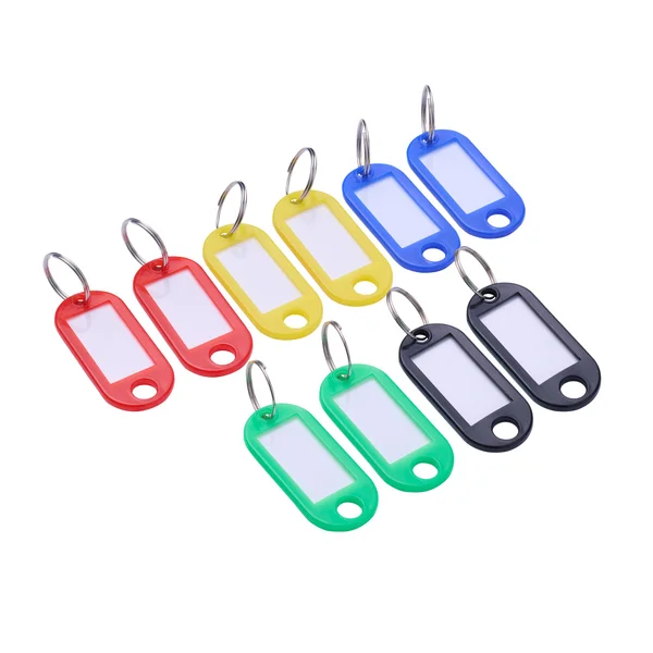 Porte etiquette plusieurs couleurs lot de 10 + anneaux, STANDERS