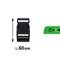 Boucle clip pour sangle largeur 25mm lot de 2
