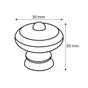 Bouton De Meuble Rustique Vieil Or Zamak H.30 X L.30 X P.27 Mm