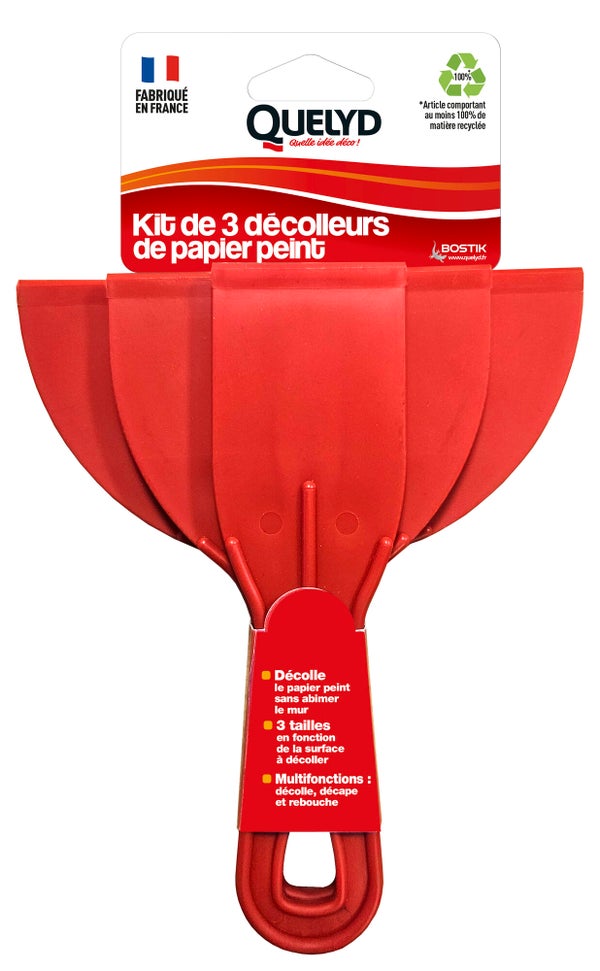 Kit de 3 decolleurs de papier peint plastique quelyd
