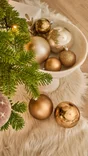 Lot de 4 boules de noël plastique d.10cm brillant/mat brun noix de pécan