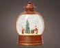 Décoration noël boule père noël arroseur neige led animé à pile h.25,5