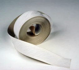 Galon, Vinyle Expansé Adhésive Vague, L.3.5 Cm X L.10 M, Blanc