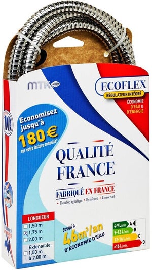 Flexible de douche L.175 cm chrome, MTK Franflex