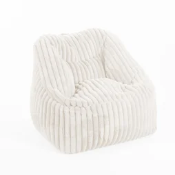 Fauteuil effet velours, Marco écru L.70 x l.60 cm