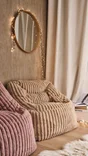 Fauteuil effet velours, Marco écru L.70 x l.60 cm