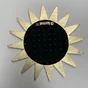 Miroir soleil noir et doré diam.28cm