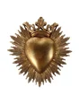 Décoration murale ex-voto cœur couronne 17,6x18cm