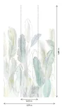 Papier peint panoramique Scarlet vert céladon l.159 x H.280 cm