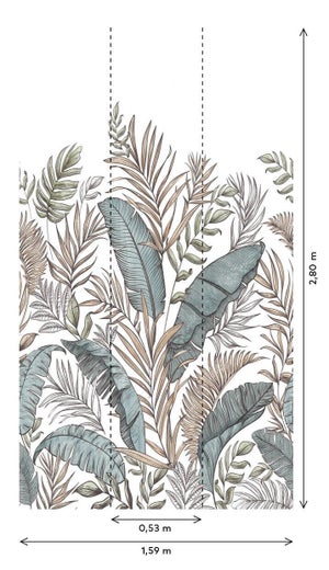 Papier peint panoramique Calobra taupe l.159 x H.280 cm