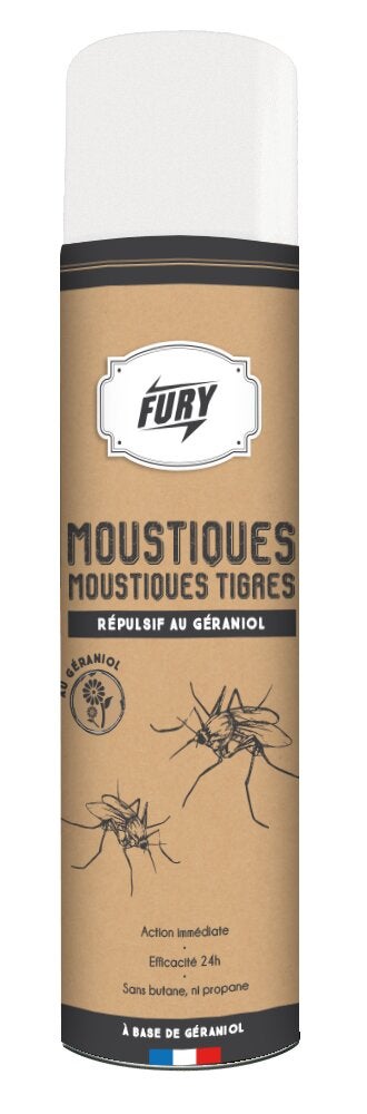 Spray anti-moustiques et moustiques tigres, FURY, 400ml