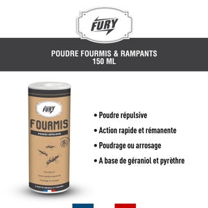 Poudre anti fourmis et rampants, FURY, 150g