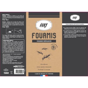 Poudre anti fourmis et rampants, FURY, 150g