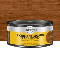 Cire En Pâte Meuble Et Objets Antiquaire Black Bison® Liberon, Chêne Foncé 0.5 L
