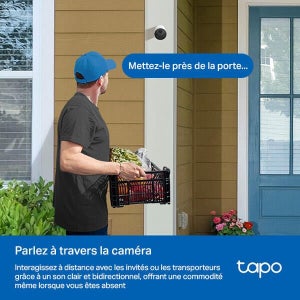 Camera exterieure avec panneau solaire tc82 tapo blanc