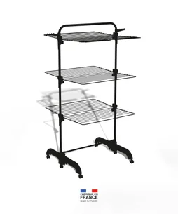 Etendoir a linge sur pieds42 m noir TANCARVILLE