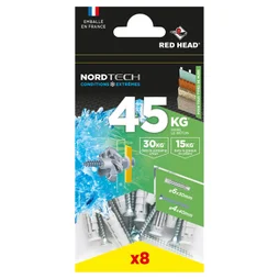 Lot de 8 chevilles nordtech NT6VPSA8 P RED HEAD, Ø6 x L.30 mm