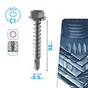 Vis tole tete hexagonale 5,5x32 inox C1 STANDERS sachet 6 pieces