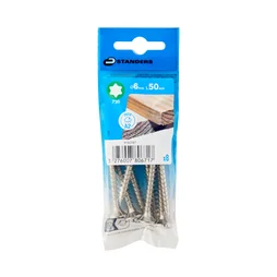Vis agglo tete fraisee pozidriv inox A2 6x50 STANDERS sachet 8 pieces